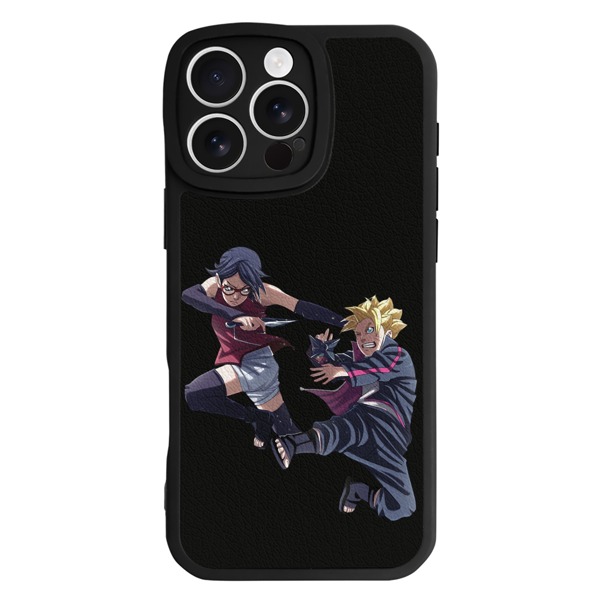 （画像用） NARUTO -ナルト- うちは サラダ Uchiha Sarada 【iPhone 16シリーズ対応】シリコンスマホケース（レザー調） 材質：シリコン